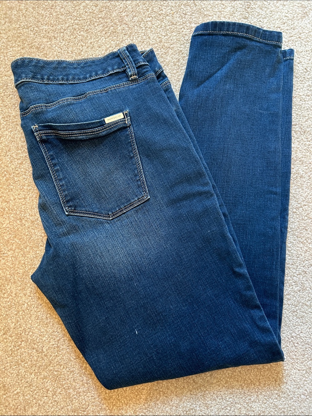 White House Black Market Women's Dark Blue Skinny Jeans